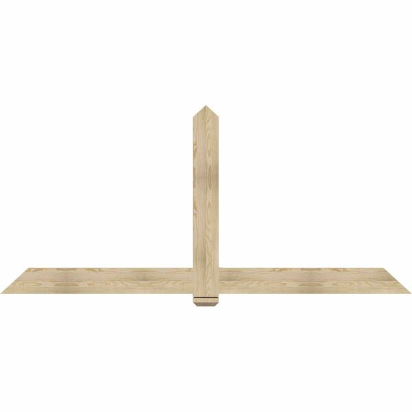 Ekena Millwork Eugene Rough Sawn Timber Gable Bracket, Douglas Fir, 96"W x 44"H x 2"D x 6"F, 11/12 Pitch GBW096X44X0206EUG00RDF - main
